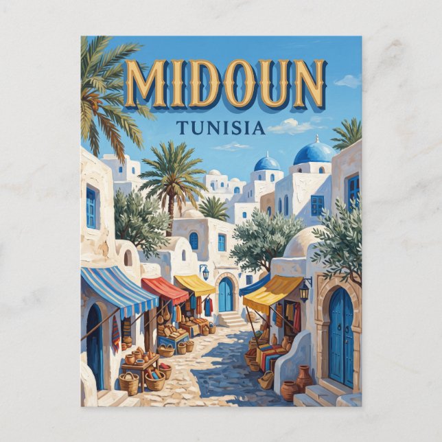 Midoun Tunesien Postkarte (Vorderseite)