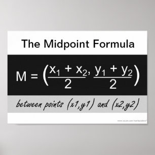 Midpoint Formel Math Poster