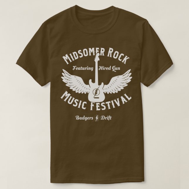 Midsomer Rock Music Festival Midsomer Murders T-Shirt (Design vorne)