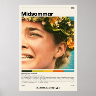 Midsommar Ari Aster Minimalistisch Movie Vintag Re Poster