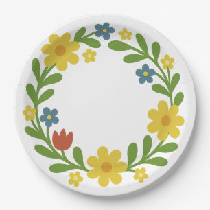 Midsommar - Traditionelle schwedische Sommersonnen Pappteller