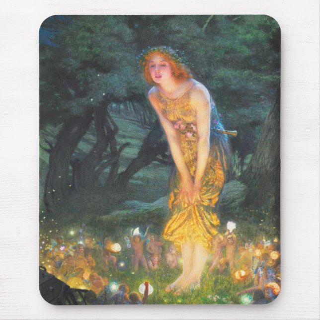 Midsommer Eve (1908) von Edward Robert Hughes Mousepad (Vorne)