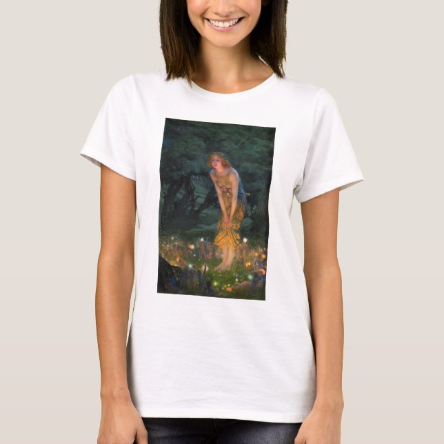 Midsommer Eve c. 1908 von Edward Robert Hughes T-Shirt (Vorderseite)