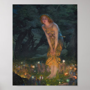 Midsommer Eve Edward Robert Hughes Fairies Fantasy Poster