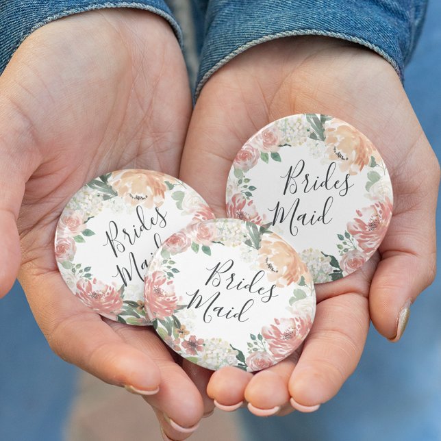 Midsommer Floral Bridesmaid Button (Von Creator hochgeladen)