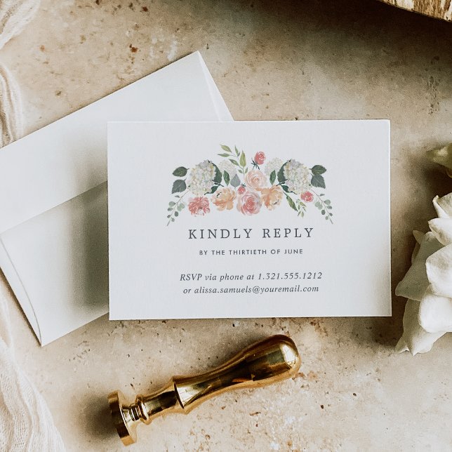 Midsommer Floral Telefon oder E-Mail RSVP Card (Von Creator hochgeladen)