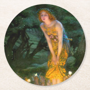 MidSummer Eve Edward Robert Hughes Runder Pappuntersetzer