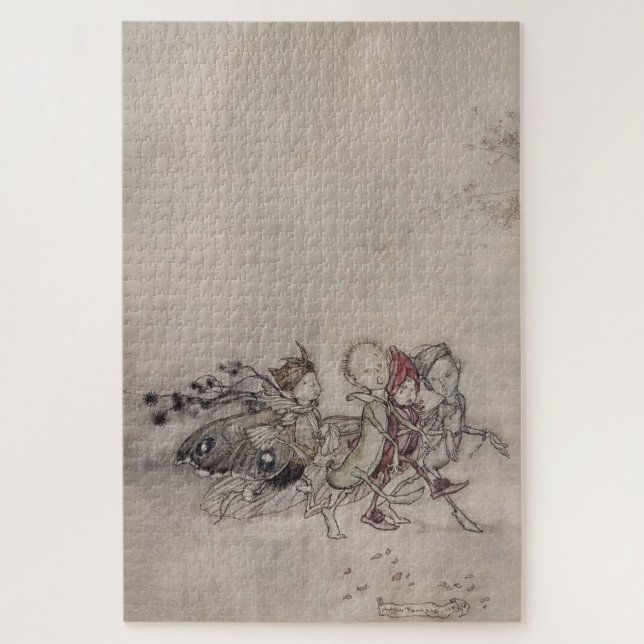 "MidSummer Fairies" von Arthur Rackham Puzzle (Vertikal)