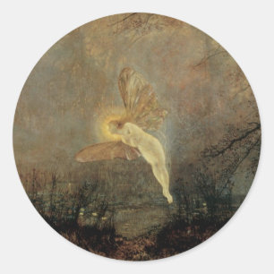 Midsummer Night von Grimshaw, viktorianische Vinta Runder Aufkleber
