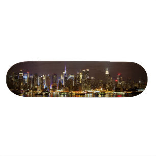 Midtown Manhattan gesehen von Weehawken New-Jersey Skateboard
