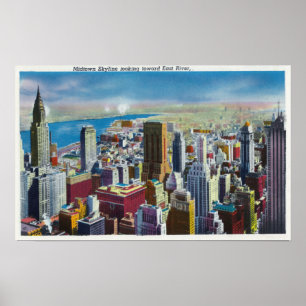 Midtown Skyline View in Richtung East River Poster