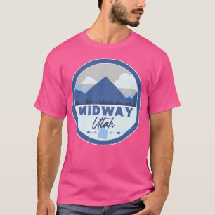 Midway Utah Ut Mountains Abzeichen Wandern Souveni T-Shirt