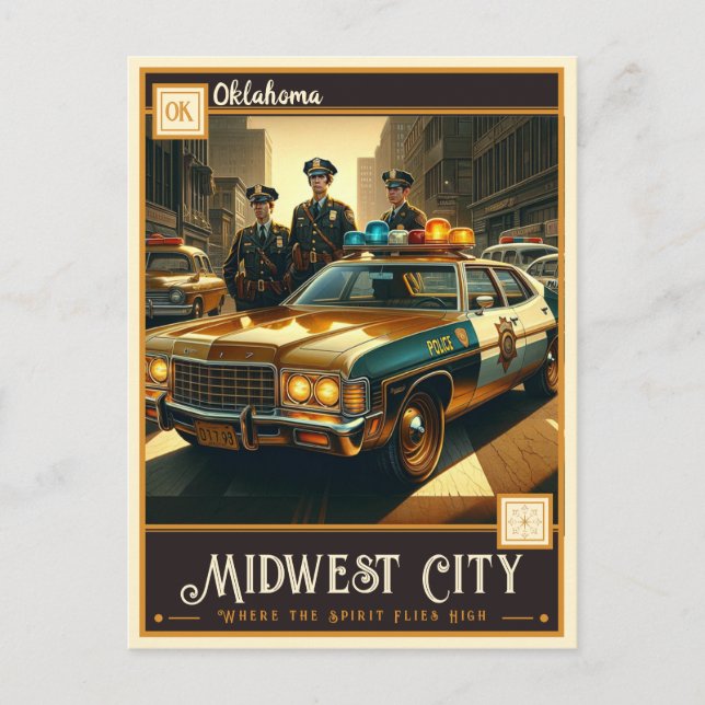 Midwest City, Oklahoma | VINTAG Postkarte (Vorderseite)