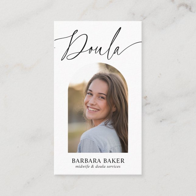 Midwife Birth Postpartum  Doula Photo QR CODE  Visitenkarte (Vorderseite)