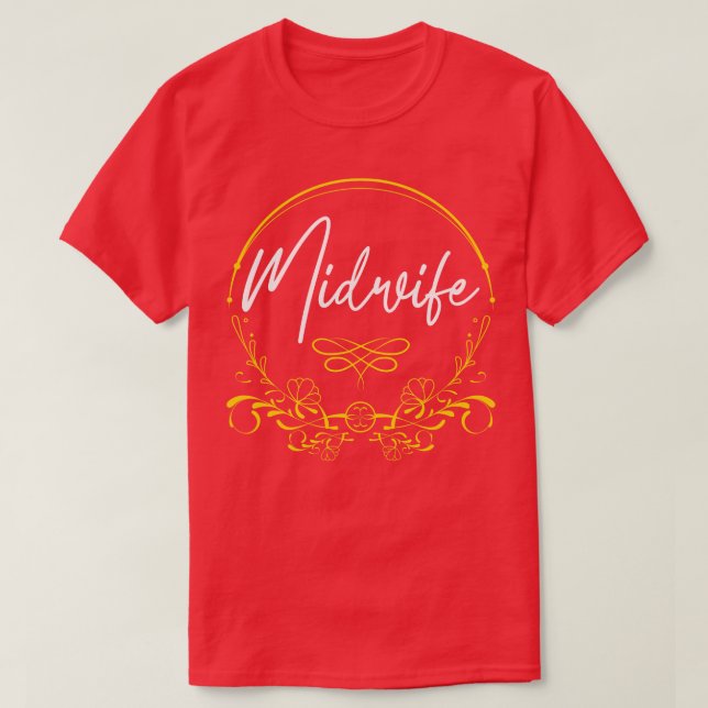 Midwifery Birthing Support Doula Midfrau T-Shirt (Design vorne)