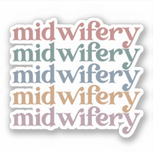 Midwifery Retro Vintag Midwomen Gifts Aufkleber