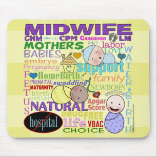 Midwifery Terminology-Subway Art Mousepad