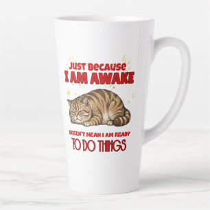 Miesepeter-Katze Sarkastischer Spruch Milchtasse