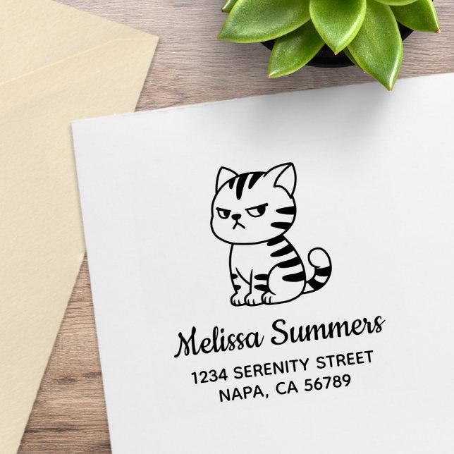Mieser Tabby-Katzen-Adresse Gummistempel (Von Creator hochgeladen)