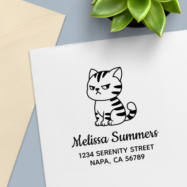Mieserige Tabby-Katzen-Adresse Permastempel (Von Creator hochgeladen)