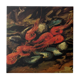 Miesmuscheln und Garnelen von Vincent van Gogh Fliese