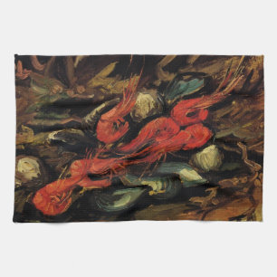 Miesmuscheln und Garnelen von Vincent van Gogh Geschirrtuch