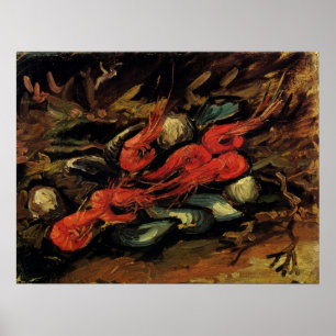 Miesmuscheln und Garnelen von Vincent van Gogh Poster