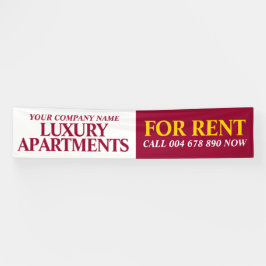 Miete Miete Miete signieren Banner rot gelb