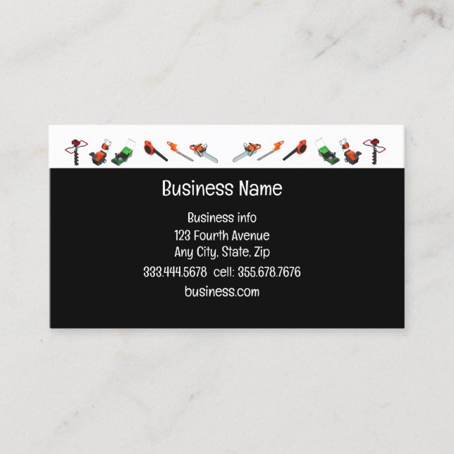 Miete von kleinen Motoren Visitenkarte (Vorderseite)