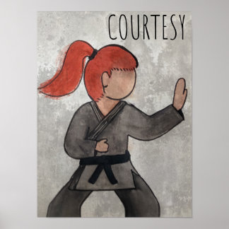 Mieter von Kampfkünsten - Höflichkeit Poster