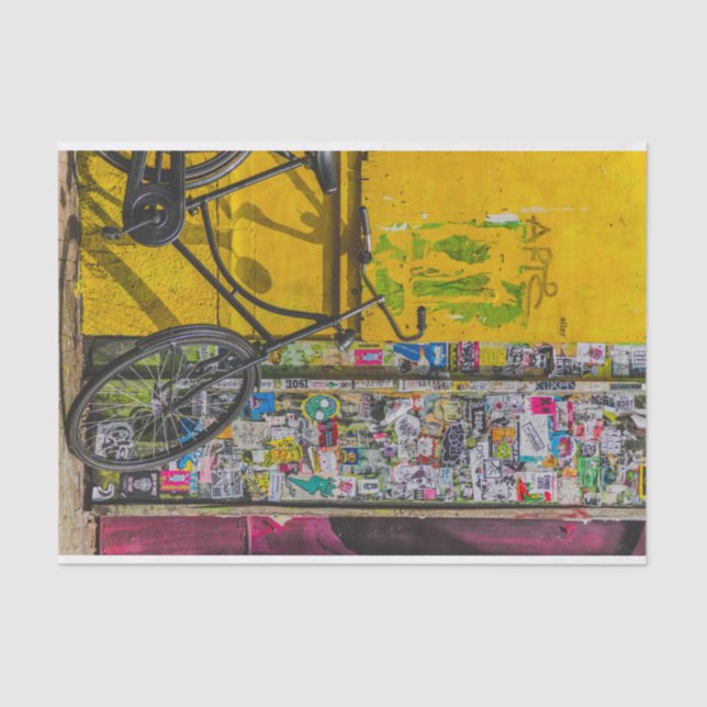 Mietfahrradkunst Pop Seidenpapier (Vorderseite)