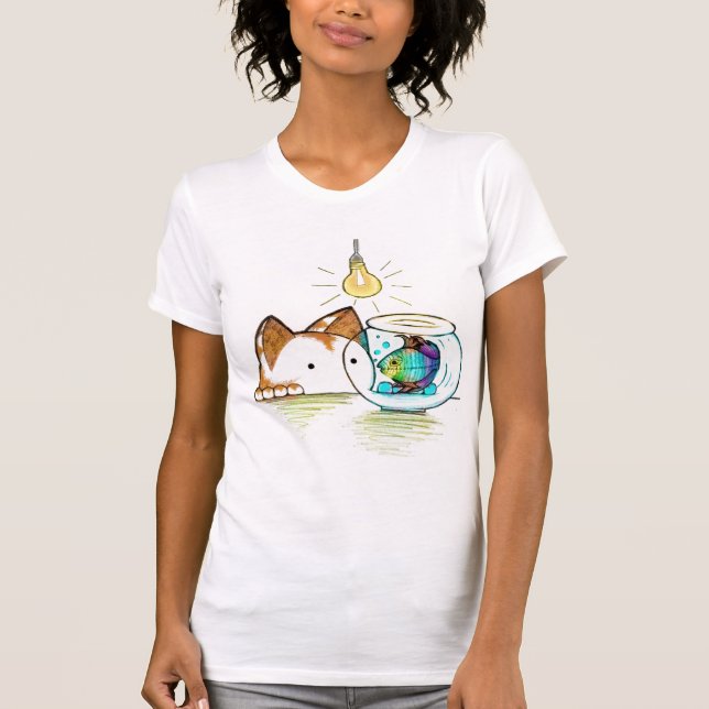 Miezekatze, die fischartig schaut T-Shirt (Vorderseite)