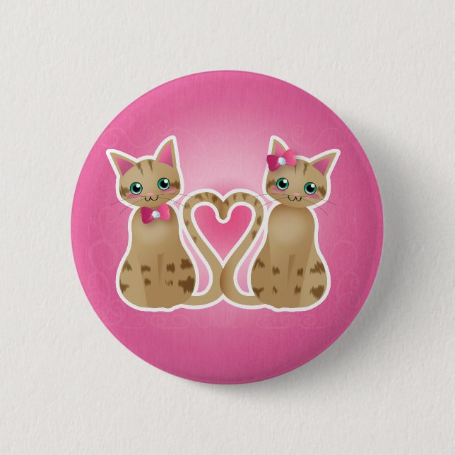 Miezekatze Herzingwer Verknopf Button (Vorderseite)