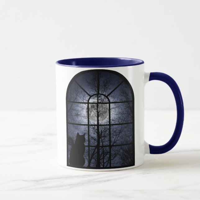 Miezekatze im Fenster Tasse (Rechts)