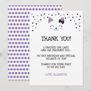 Miezekatze-Katze danken Ihnen zu kardieren Einladung