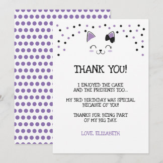 Miezekatze-Katze danken Ihnen zu kardieren Einladung