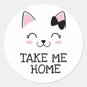 Miezekatze-Katze Runder Aufkleber