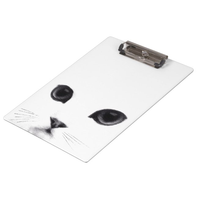 Miezekatze-Katzen-Gesicht Klemmbrett (Schrägansicht)