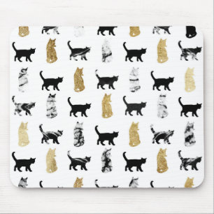 Miezekatze-Katzen im Gold und im Mousepad
