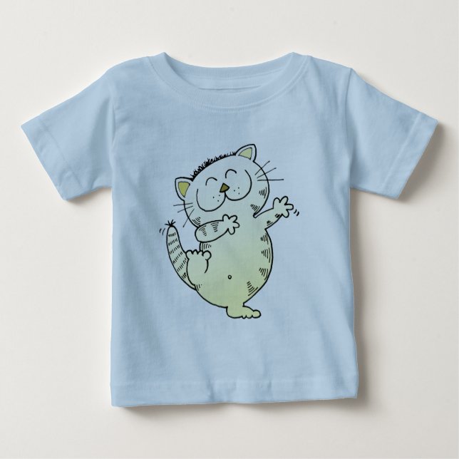 Miezekatze-Katzen-Tanz Baby T-shirt (Vorderseite)