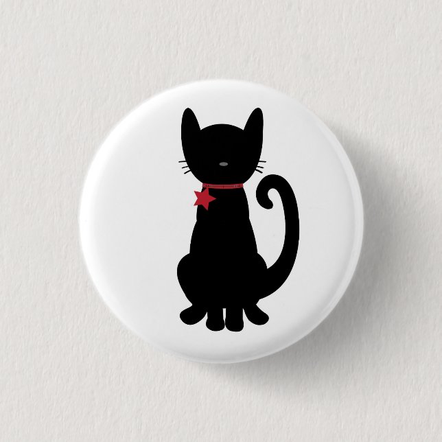 Miezekatze-Knopf Button (Vorderseite)