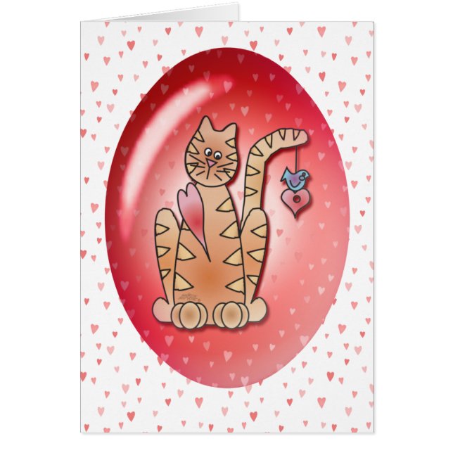 MIEZEKATZE, VOGEL u. HERZEN durch SHARON SHARPE (Vorne)