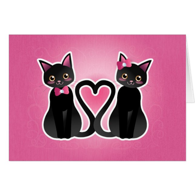 Miezekatzeherz - Holzkohle Verkarte (Vorderseite (Horizontal))