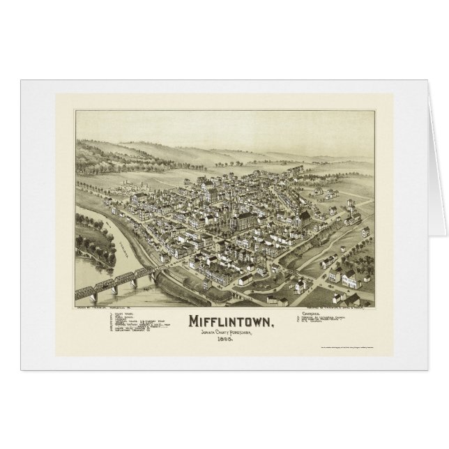 Mifflintown, panoramische Karte PAs - 1895 (Vorderseite (Horizontal))