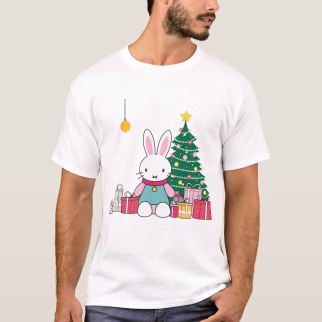 Miffy on Christmas Morning  T-Shirt (Vorderseite)