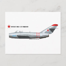 MiG-17F Fresco-Jet-Kämpfer Postkarte