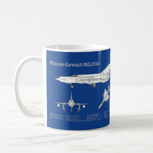 MiG-21 bis - Flugzeugkonzepte ABD Kaffeetasse (Links)