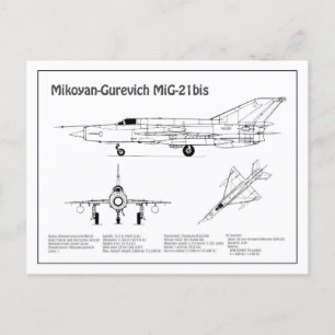 MiG-21 bis - Flugzeugkonzepte BD Postkarte