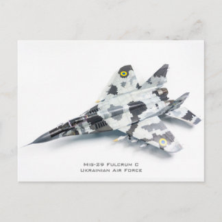Mig-29 Fulcrum C Ukrainische Luftwaffe Postkarte