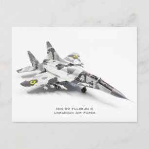 Mig-29 Fulcrum C Ukrainische Luftwaffe Postkarte